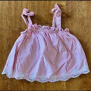 Toddler Girls babyGap Striped Tank - 2T - Striped, Eyelet